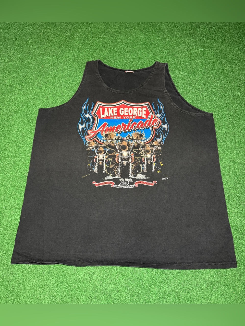 Americade Lake George New York Biker Rally Moose Tank Top Sleeveless T Shirt XL